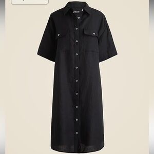 NWT Jcrew Linen Utility Shirt Dress